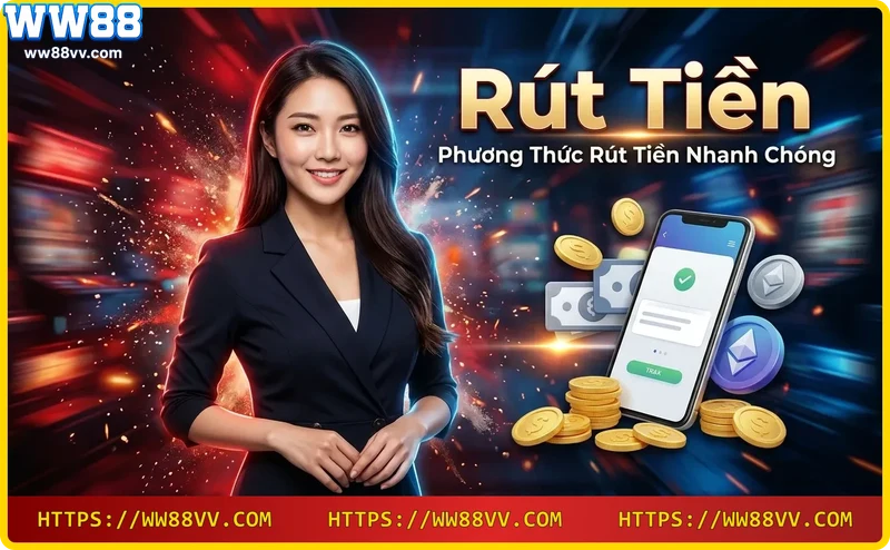 Phương thức rút tiền nhanh chóng tại WW88 - ngân hàng, ví điện tử, chuyển tiền quốc tế