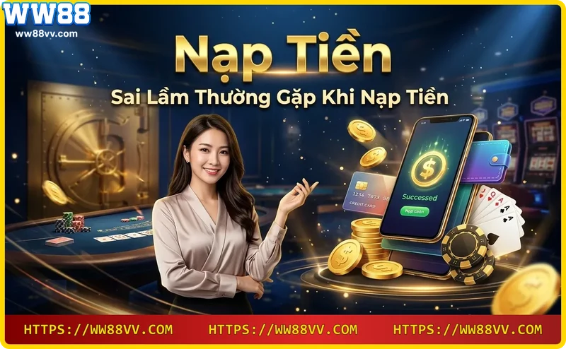 Sai lầm thường gặp khi nạp tiền WW88