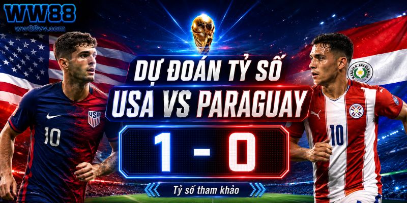 Dự đoán tỷ số USA vs Paraguay